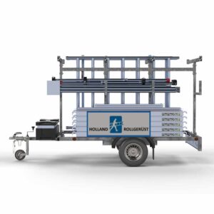 7) Rollgerüst 1.35mtr x 2.50mtr x 10.30mtr AH + Anhänger!
